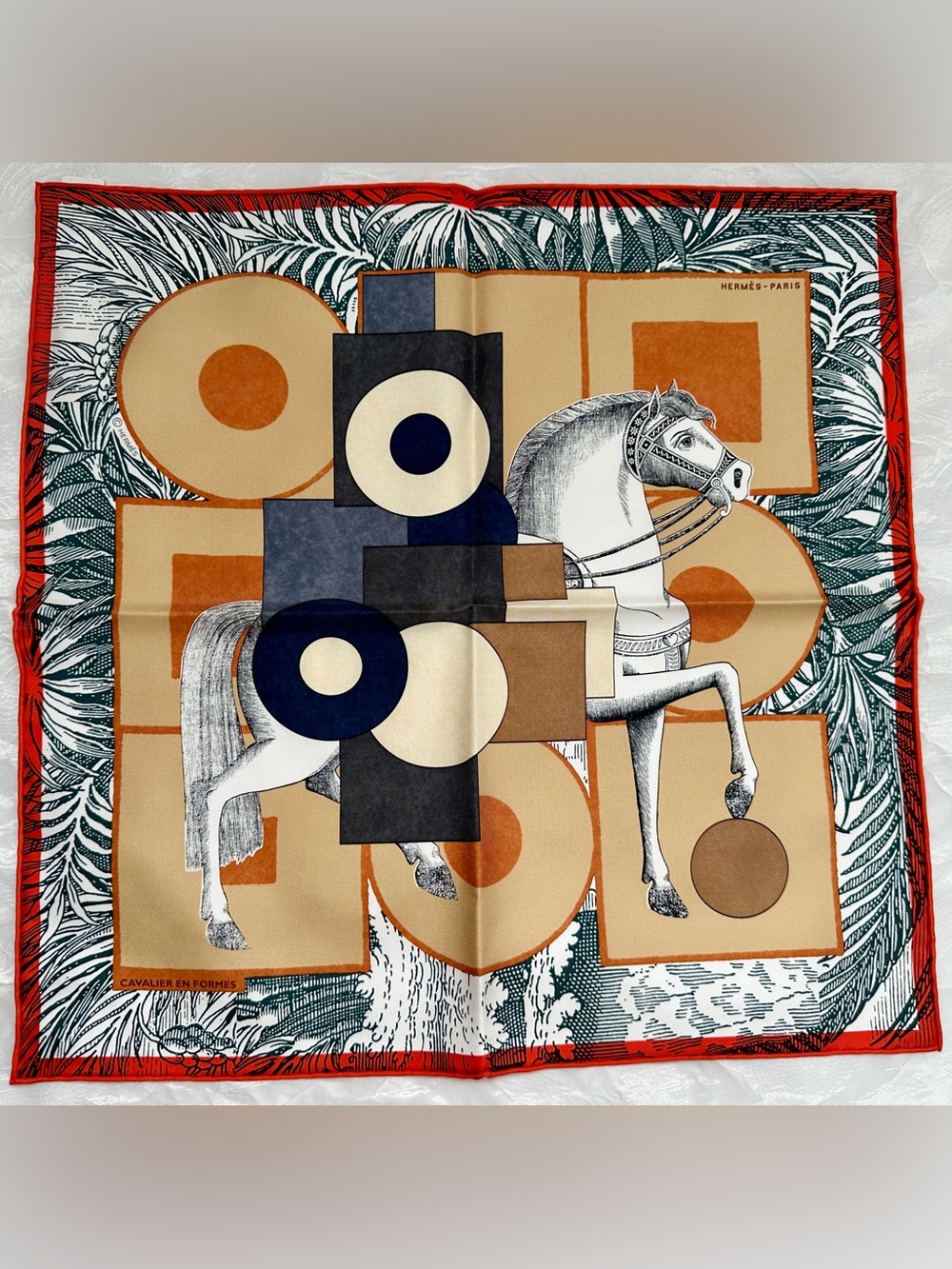 Hermes Cavalier en Formes scarf 45